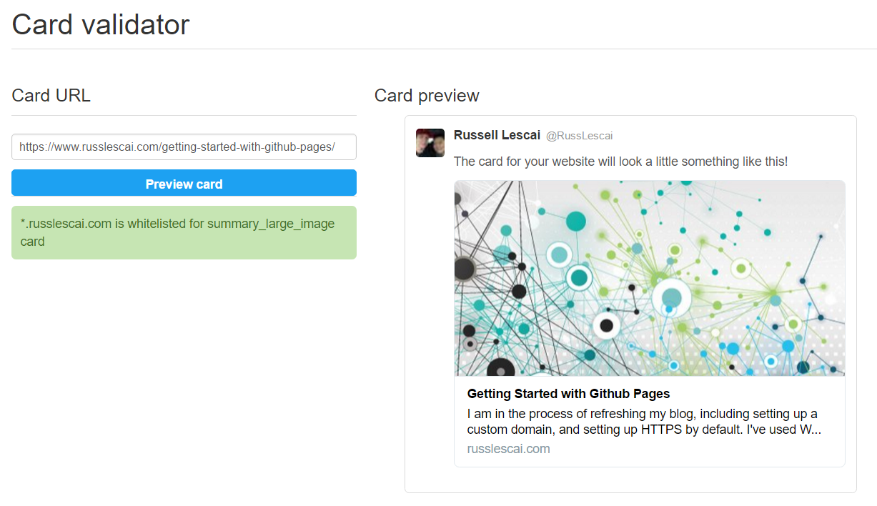 Twitter Card Validator